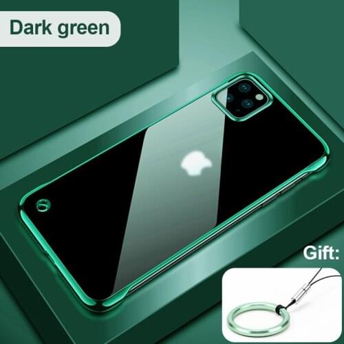 Phone Case For iPhone 12 mini 11 Pro Max Transparent For iphone X XS XR Max 6 s 8 7 Plus SE Shockproof electroplating Back Cover