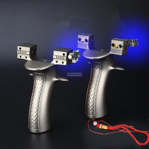 Slingshot Catapult Hunting High Quality Aviation Aluminum+Titanium alloy Slingshot with Rubber Band Outdoor Shooting Game bow