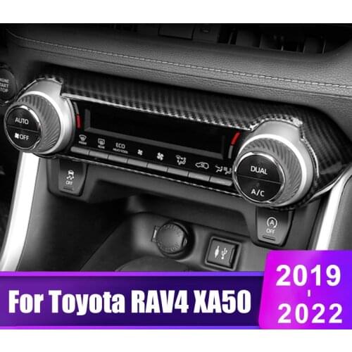 Car Air Conditioning Knobs Control Panel Fan Speed Button Cover For Toyota RAV4 2019 2020 2021 RAV 4 XA50 Interior Accessories