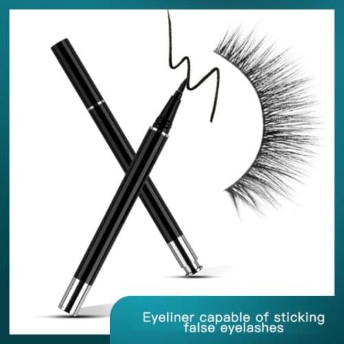 Self Adhesive Magic Eyeliner Pen Eyeliner Glue for False Strong Eyelashes Hold Long lasting Waterproof Long Eye Makeup TSLM2