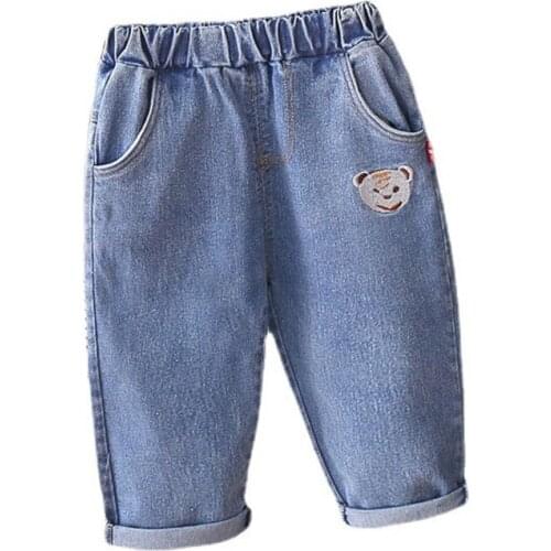 New Children Pants Spring Autumn Baby Girl Clothes Boys Sport Casual Jeans Toddler Fashion Costume Infant Outfits Kid Sportswear