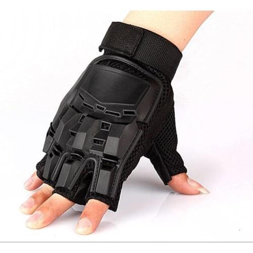 Tactical Gloves Hard Knuckle Fingerless Gloves Mens Army Military Combat Hunting Shooting Airsoft Paintball Silicone Shockproof