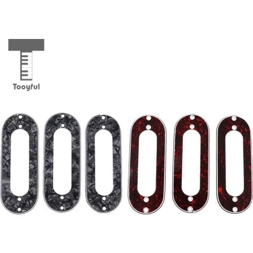 Tooyful 6 Pcs of Pack Single Coil Pickup Mounting Ring for ST Electric Guitar Parts