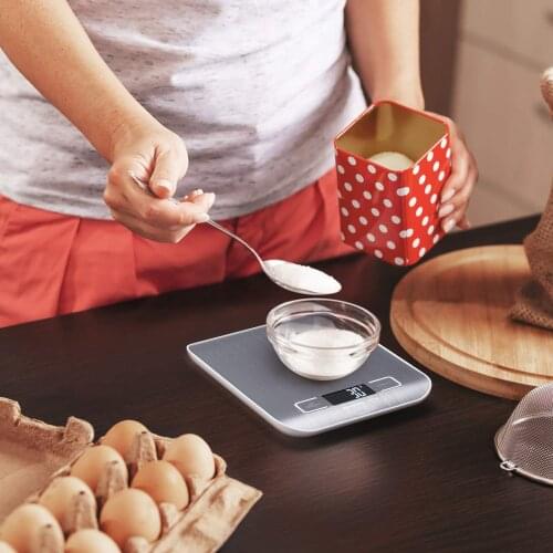 LCD Display Stainless Steel Kitchen Scale Digital Food Scale Measuring Scale for Household Accuracy Diet 5kg/1g/0.1oz