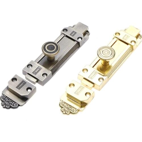 Zinc Alloy Sliding Lock Latch Vintage Door Latch Barrel Bolt Bronze Metal Lock For Household Furniture