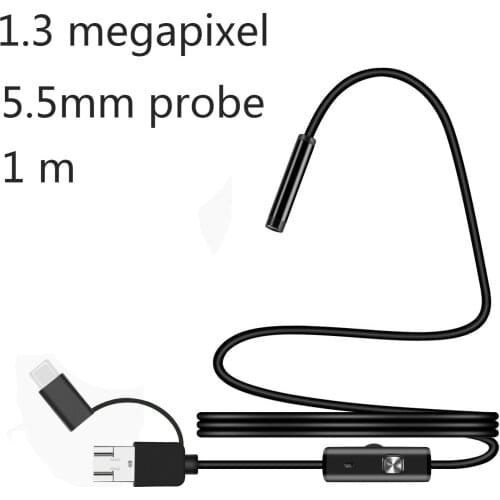 1m waterproof mobile phone endoscope three in one type-C USB Android mobile phone endoscope 5.5mm screw head