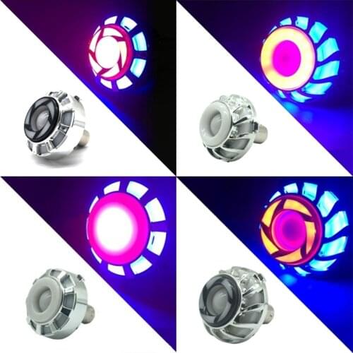 1pc Angel Eyes Motorcycle Brake Light Flashing Motorbike Light Electric Motorcycle Led Tail Lamp For 12V Motorcycle Accessories