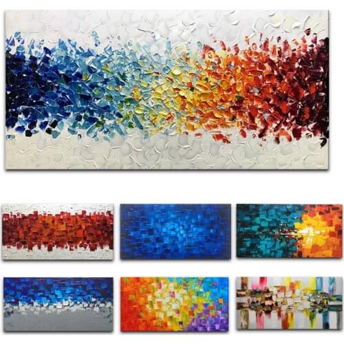 Pop Art Hand Painted Thick Palette Knife Oil Painting On Canvas Abstract Mural Living Room Home Wall Modern Simple Decoration