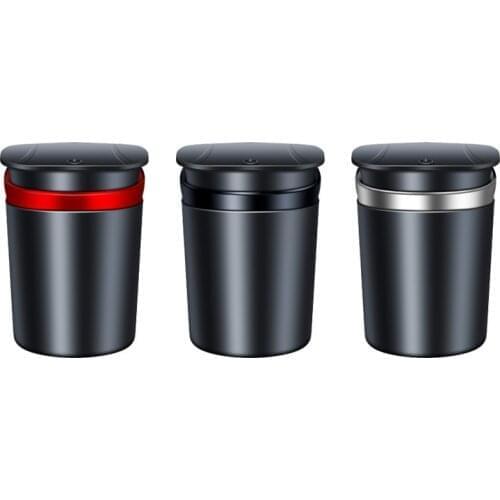 3 PCS Car Ashtray with Light Stainless Steel Easy Clean Up Smokeless Home Desktop Ash Holder Smoking Accessories Wholesale XB