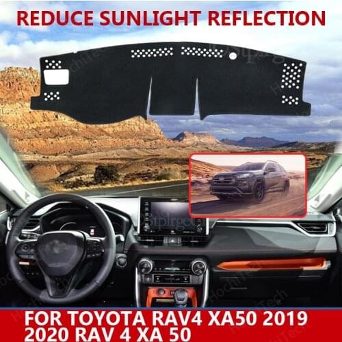 Car styling Suede Leather Dashmat Dashboard custom Cover Pad Dash Mat Carpet for Toyota Rav4 XA50 2019 2020 RAV 4 XA 50