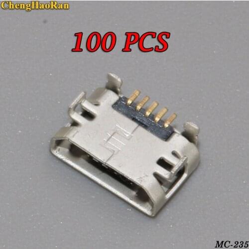 ChengHaoRan 100pcs Mobile Phone Micro USB Jack USB Connector for HUAWEI G710 A199 G610 G750 G730 G700 P6 Micro Mini USB Port