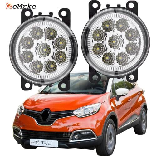EEMRKE 2-PCS Car-Styling for Renault Captur /Samsung QM3 2013 2014 2015 2016 9-Pieces Led Fog Lights H11 12V Fog Head Lamp