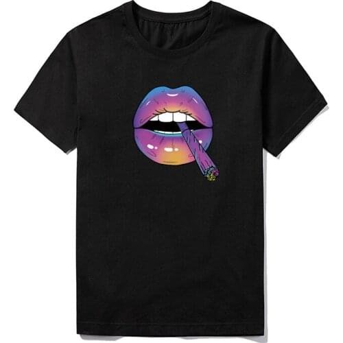 Summer Mens T-shirts Sportswear Casual Print Mouth Short Sleeve T Shirts Male Harajuku O-Neck Breathable Basic Tshirt Streetwear