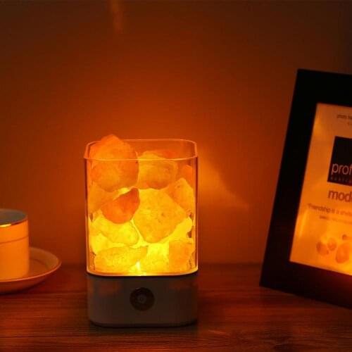 Himalayan Salt Lamp Natural Remote Control Glow Sleep Night Light Home Night Decor
