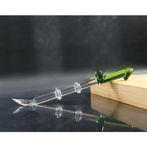 HORNET Premium Glass Sword Shape Quartz Carb Cap Dabbler Wax Dad Tool 5.2 Inch Quartz Handle Carb Cap Quartz Banger Water Pipe