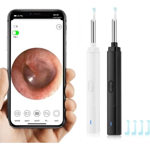 5.5mm WiFi Endoscope Camera Earpick Visual Ear Mouth Oral Inspection LED Ear Otoscope Android iOS Health Care Ear Wax Cleaning