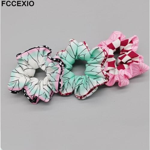 Anime Demon Slayer Cosplay Hair Ring Nezuko Zenitsu Tanjirou Makomo Tamayo Features Fashion Hair Accessories Girl Costume Props