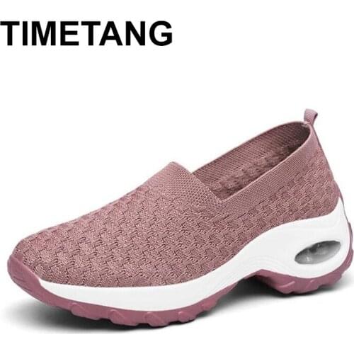 TIMETANG 2020new platform ladies sneakers breathable women shoes woman casual fashion height Sport shoes size 35-42Tenis Feminio