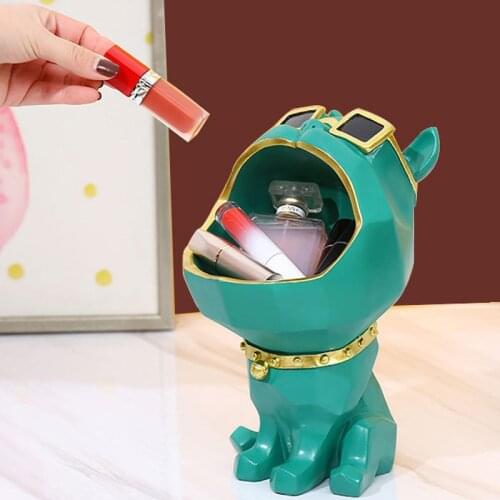 Cool Big Mouth Dog Storage Cool Dog Resin Statues for Home Decor Animal Sculpture Home Decoration Desk Decoration Accessories