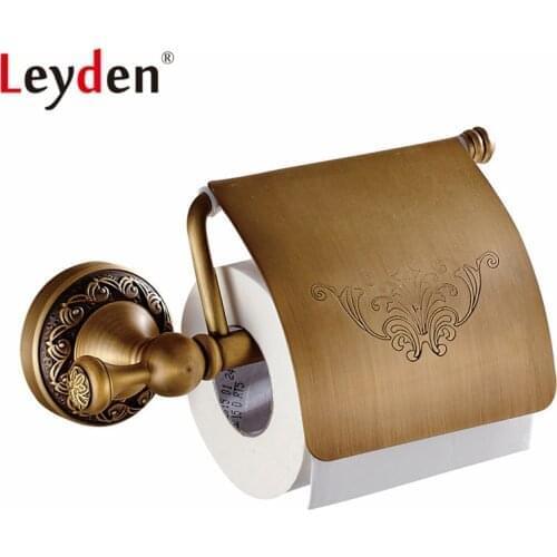 Leyden Antique Brass/ ORB Wall Mounted Toilet Roll Holder Copper Antique/ Black Toilet Paper Roll Holder Bathroom Accessories