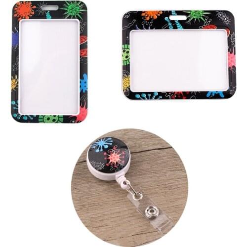 MD826 DMLSKY New Design High Quality Retractable Nurse Doctor Badge Reel Fashion Lanyard Name Tag ID Badge Holder Clip