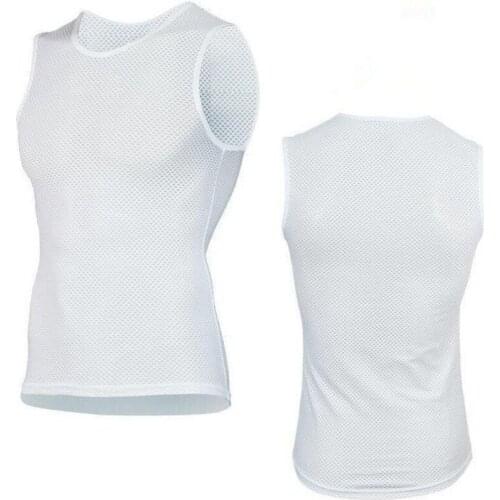 Men Summer Cycling Vest Bicycle Undershirt Keep Dry White Reflective Cycling Sleeveless Vests Clothing Jerseys Bike Sports H034