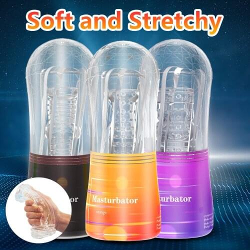 Male Masturbator Cup Soft Pussy Transparent Vagina Sex Toys Adult Endurance Exercise Sex Product Vacuum Pocket Cup for Men