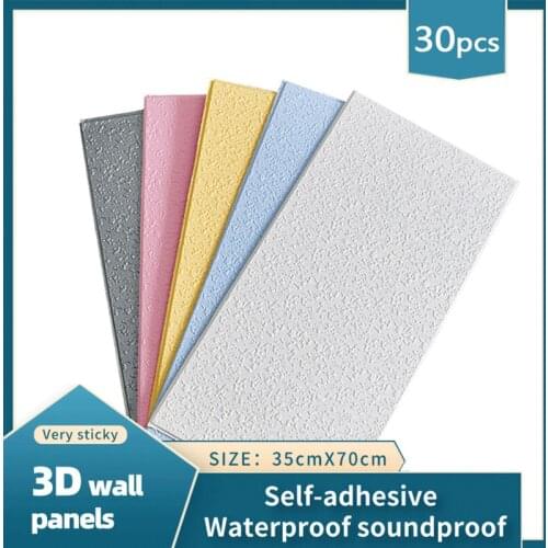 30Pcs 70cm*35cm 3D Wall Panels Home Decoration Self-Adhesive Panels Waterproof 3D Wallpaper Bedroom Kids Room
