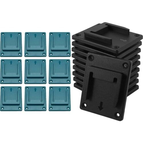 20Pcs Wall Mount Storage Bracket Fixing Devices for Makita 18V Electric Tool Battery Tools,10 Pcs Blue & 10Pcs Black