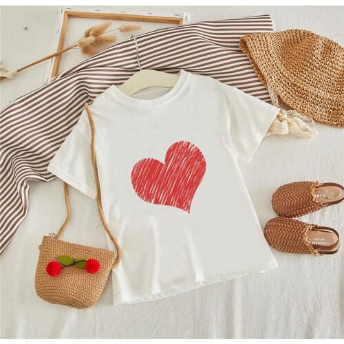 New Summer Short-sleeved Girls Tops Round Neck Toddler Girl Clothes Cute Boys T Shirts Unisex Kids Tshirt Kawaii Love Owl Juice