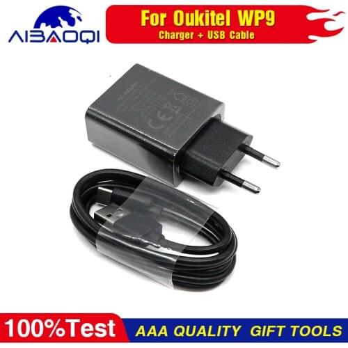 New Original Official Quick Charging Adapter+USB Charger Cable Accessories For Oukitel WP9 Phone