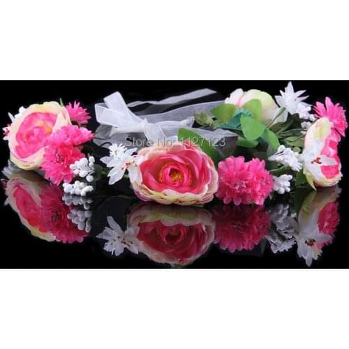 Charm of summer flower garland hair accessory delicate fabric hair accessory accessories
