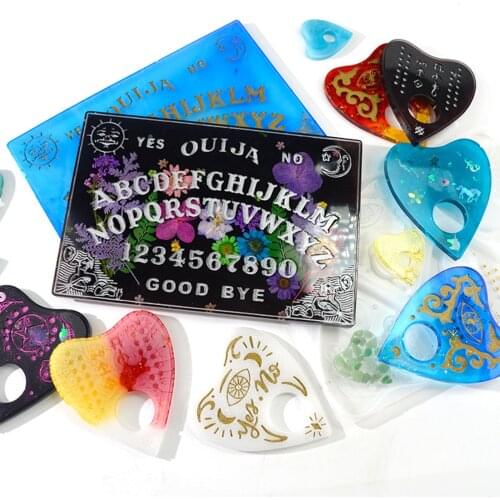 Oujia Board And Planchette Silicone Cake Molds DIY Crystal Glue Epoxy Casting Moulds