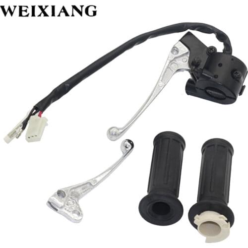 Motorcycle Twist Throttle Housing Switch Left Right Brake Lever And Grips Dirt Bike For Yamaha PW50 PY50