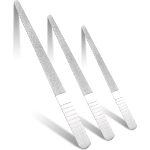 1PC Professional Stainless Steel Nail File Buffer Metal Double Side Grinding Rod Manicure Pedicure Scrub Nail Arts Tools Thick