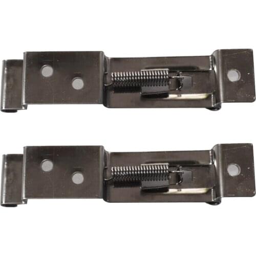 2 PCS Rectangular Car License Plate Spring Loaded Stainless Steel Bracket Cars Frame Holder Clamps Trailer Number Plate Clips