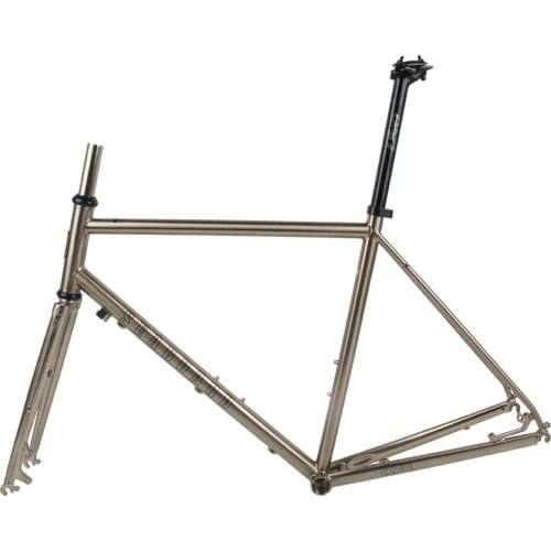 SEABORAD Road Bike Frame Fork 700C Bike Frameset Classic Cyclocross Cr-mo Frameset Disc Brake Gravel Heat Treat Steel Frame