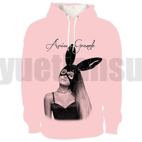 Hip Hop 3D Ariana Grande Hoodie Tops Fashion Singers Ariana Grande Clothes Spring Hoodies Men Pullover Streetwear for Girls