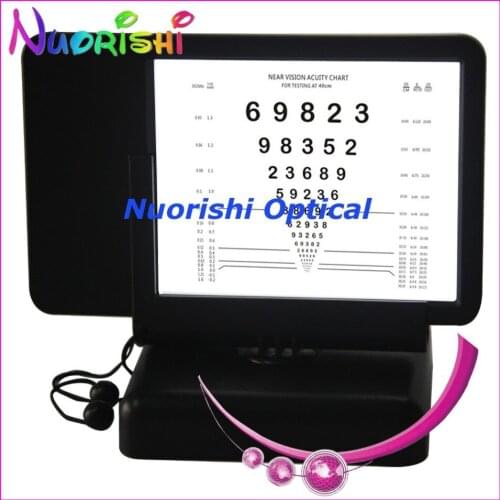 W095 Back With Amsler Grid Near Vision Numbers Chart 40cm Double-side Led Illuminated Visual Acuity Chart