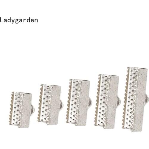 100PCS Iron Buckle Horse Mouth Clip Leather Rope Clip Buckles Ribbon Rope Clip Hooks Jewelry Accessories 10/13/16/20/25mm