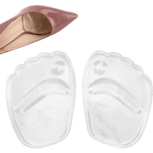 2PC Silicone Gel Forefoot Insole Shoes Pads High Heel Soft Orthopedic Insole Anti-Slip Foot Protection Foot Cushions Pain Relief