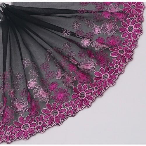 2Yards Embroidery Handmade Crafts Mesh Fabric Material Clothing Trim Ribbon DIY Decorations Suppliers