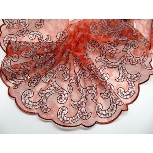 26Yards 18cm Wide Embroidered Sewing Supplies Ribbon Lace Trim Dolls Dress DIY Garment Curtains Accessories
