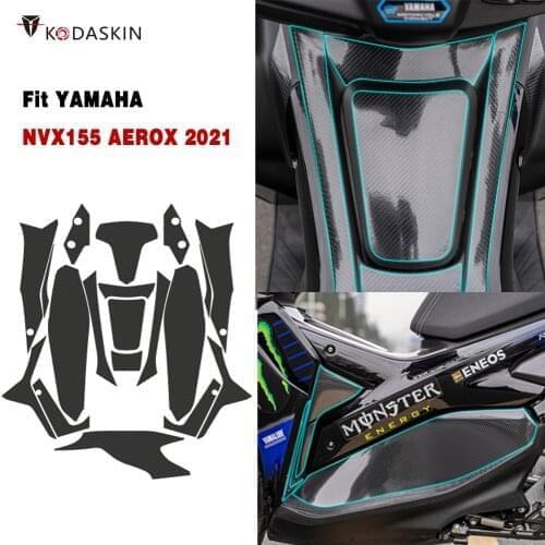 2D Carbon Fairing Emblem Sticker Decal Motorcycle Body Full Kits Decoration Sticker For Yamaha NVX155 AEROX 155 2021