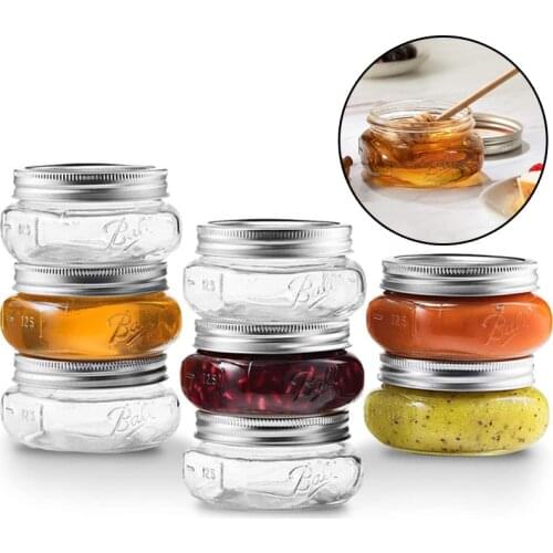 5Pcs Mason Jars Bottle with Lids for Jam Honey Wedding Favors Shower Favors Diy Magnetic Spice Jars Beverage Bottle