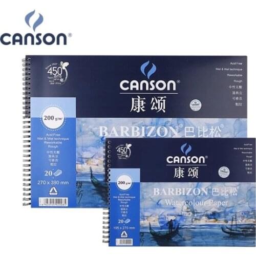 Canson Barbizon Watercolor Paper 200g 20 Sheets France 8K 16K