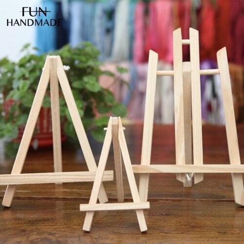 Natural Wood Mini Easel Embroidery Hoop Holder Wedding Table Card Stand Display Holder Painting Craft For Mobile Phone Book