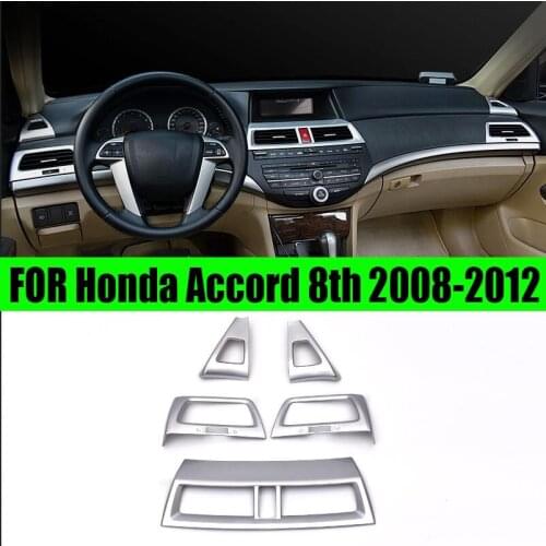 FOR Honda Accord 8th 2008-2012 Silver central console air outlet vent cover trim