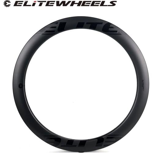 ELITEWHEELS Road Disc Cyclocross Carbon Rim 700c 55mm Tubeless Clincher Tubular Rim UD Matte Finish 27mm Width For Racing Wheels