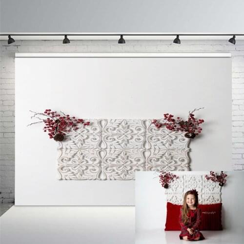 Photography Backdrops Elegant Merry Headboard Christmas Background Christmas Decoration for Home Floral Children Family Party